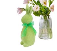 Générique Bunny Decor, Spring Season Ornament, Festive Easter Rabbit, Vibrant Green Moss Coating, Decorative Figurine Set, Room Decoration, Stylish Centerpiece Choice for Living Room Office Cabinet