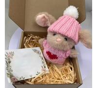 Générique Bunny Hug Cute Easter Gift, Petits Lapins en Peluche, Lapins de Poche en Peluche avec Cartes positives, décorations de Pâques pour Enseignants et Amis