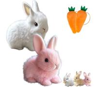 Générique Bunny Pal, Bunnypal, Bunby - Mon Lapin réaliste interactif, Sauter, contracter et secouer Les Oreilles, Les Jouets à Bunny réalistes pour Les (2Pcs-C)