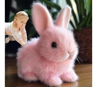 Générique Bunny Pal-Peluche Lapin, Lapin Robot Interactif, Jouet Peluche Paques, Mon Lapins Réaliste, Jumping, Twitching, and Shaking Ears