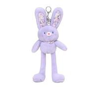 Générique Bunny Plush Keychain - Soft Bag Charm | Cute Bunny Plush Stuffed Animal Keyring Ornament for Backpack, Handbag Or Tote, Soft Rabbit Charm for School, Travel, Valentine, Birthday & Holiday