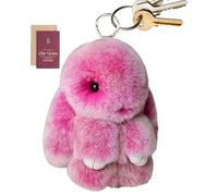 Générique Bunny Plush Keychains - Cute Rabbit Stuffed Keyring for Bag Charm Decoration Gift | Soft Plush Fabric with Metal Key Ring Clip Lightweight Hanging Ornament Accessory