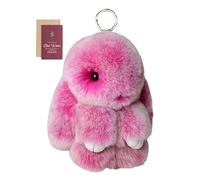 Générique Bunny Plush Keychains - Soft Doll Bag Charm for Women Girls Birthday, Cute Animal Pendant with Metal Ring, Rabbit Ornament for Christmas Commuting School Travel Backpack Purse 5 Inch