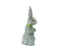Générique Bunny Statue | Glitter Foam Home Decor with Bow - Easter Outdoor Garden Statues,for Yard Lawn Courtyard Porch Door Front Table Corner Indoor Party Spring Offices Room Desk