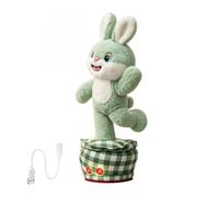 Générique Bunny Stuffed Animal - 12.99 inch Talking Dancing Bunny Toy | Interactive Plush Educational Toy | Preschooler Musical Moving Soft Rabbit Gift for Kids. 220g.