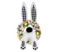 Générique Bunny Wreath Attachment - Rabbit Butt and Ears Display, Hangable Easter Wreaths for Decorating, Plush Bunny Kit, Seasonal Wreath with Internal Support Wire, Festive Embellishment Set for