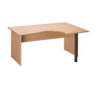 Générique Bureau Compact Retour à Droite hêtre L 160 cm piétement Plein Bois - O-Line 2 (Anthracite)