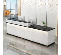 Générique Bureau d'accueil/comptoir de Vente/Caisse avec tiroirs, comptoir d'accueil en Forme de L, Poste de Travail Informatique pour Bureau/Salon/Entreprise, 160 × 60 × 100 cm, Angle Droit
