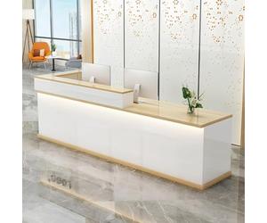 Générique Bureau d'accueil/comptoir de Vente/Caisse avec tiroirs, comptoir d'accueil en Forme de L, Poste de Travail Informatique pour Bureau/Salon/Entreprise, 160 × 60 × 100 cm, Angle Droit