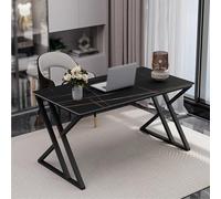Générique Bureau d'ordinateur Moderne en Pierre d'ardoise - Table d'écriture rectangulaire avec Pieds en métal, Bureau de Jeu et d'étude Polyvalent pour la Maison, la Chambre et Le Bureau (100 x 50 x