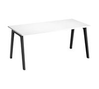 Générique Bureau Droit Exprim Arche Blanc L 180 cm avec goulotte (Anthracite)