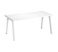 Générique Bureau Droit Exprim Arche Blanc L 180 cm avec goulotte (Blanc)