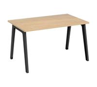 Générique Bureau Droit Exprim Arche chêne Clair L 140 cm avec goulotte (Anthracite)
