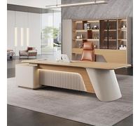 Générique Bureau exécutif Premium en L avec tiroirs sécurisés verrouillables, Emplacement pour Tour CPU et Gestion des câbles - Bureau pour Professionnels du Droit/Finance