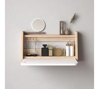 Générique Bureau-Vanity Mural Pliable - Meuble Multifonction Gain de Place pour Petit Espace, Table de Chevet pour Chambre(E,60x32x12.5CM)