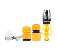 Générique Buse de Pulvérisation Haute Pression pour Tuyau d'Arrosage - 1 Jeu Surpresseur et 3 Raccords - Accessoire Jardinage Polyvalent pour Arrosage Nettoyage Extérieur et Lavage Voiture