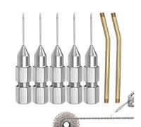 Générique Buses Aiguilles pour Graissage - Kit de 5 Pièces à Haute Dureté pour Démontage et Entretien,Ensemble Complet D'Embout Droit pour Graisse De Nipple | pour Automobile Camionnette SUV