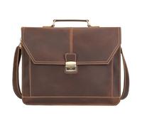 Générique Business Bag Genuine Leather Briefcase，Compatible For 15 Inch Notebook PC Computer Cowhide Messenger Bags(Khaki)