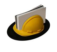 Générique Business Card Holder Stand | 3D Printed Engineer Hard Hat Novelty | Business Card Desk Holder | For Office Desk Trade Show Booth Conference Room Corporate Lobby Networking Event
