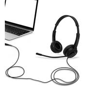 Générique Business Wired Headset - Computer Noise-Cancellingw Headset Wired with Microphone | Entertainment and Business with Soft Ear Cups for Traveling, Home, Classroom