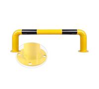 Générique Butée De Parking en Tube d'acier en Forme De U,butée De Parking L-100 Cm,Garde-Corps D'atelier Noir Et Jaune,for Parkings D'hôpitaux,d'usines Et De Bâtiments(100x30x0.2cm)