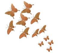 Générique Butterflies Wall Decor - 15-Piece Metal Butterfly Pictures | Aesthetic Decoration For Bedroom, Garden | Girls Room, Kids Party, Indoor & Outdoor Art, Handcrafted Silver Metal