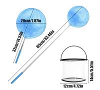 Générique Butterfly Catcher Net Stainless Steel | Extendable Child Fishing Catching Nets | Multi-Functional Nature Exploration Toys for Pond Beach Swimming Pool Garden