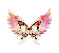 Générique Butterfly Corner Shelf, Butterfly Shaped Wing Display Stand, 13.2x3.94x12.79 inches Compact Design, Floating Wall Storage Rack for Decorative, Living Room, Bedroom and Entryway