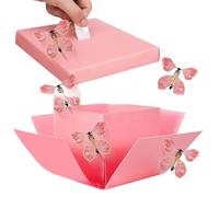 Générique Butterfly Present Box - Interactive Gift Box, Memory Photo Holder for gifting, Stylish Keepsake Organizer, Layer Popup with realistic butterfly, Decorative Gift Packaging for cash surprise