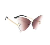 Générique Butterfly Sunglasses, Oversized Eyeglasses, UV Protection 7.01x3.15x5.91 in, Anti-Glare Frameless Eyewear, Women’s Fashion, Outdoor Driving, Vacation, Festival, Summer Sun Protection