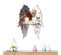Générique Butterfly Wing Corner Shelf, Angel Wing Floating Display Stand, Boho Storage Rack, Decorative Decor for Living Room, Bedroom, Unique Shelving for Home Interiors, 13.2x3.94x12.79in