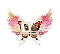 Générique Butterfly Wing Corner Shelf, Angel Wing Wall Rack, Floating Display Stand, Wood Construction, Elegant Boho Design, Space-Saving Organizer, Stylish Home Accent for Home