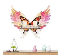 Générique Butterfly Wing Corner Shelf - Wooden Wing Corner Shelf | Wall Decor |Angel Decor | Angel Display Stand, Floating Storage Rack, Boho Home Wall Decor for Living Room, Bedroom