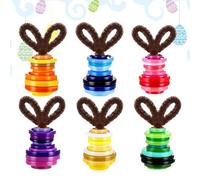 Générique Button Bunny Ornament Craft Kit - ABS 6 Piece 8x6cm | Easter Decoration Set | Multicolor DIY Holiday Hanging Decor Party School Home Apartment Family Gathering Seasonal Display Use