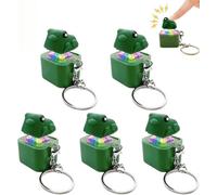 Générique Button Keychain,Rechargeable Fidget Clicker with Real Sound and LED Light,Keyboard Clicker,Gifts for Adults