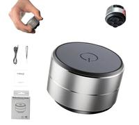 Générique Buzzgo Speaker, Buzzgo Bluetooth Mini Speaker Bone Conduction, Mini Magnetic, Waterproof, Portable Wireless with Suction Cup (Silver)