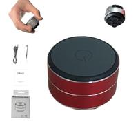 Générique Buzzgo Speaker, Buzzgo Bluetooth Mini Speaker Bone Conduction, Mini Magnetic, Waterproof, Portable Wireless with Suction Cup (Red)