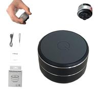 Générique Buzzgo Speaker, Buzzgo Bluetooth Mini Speaker Bone Conduction, Mini Magnetic, Waterproof, Portable Wireless with Suction Cup (Black)