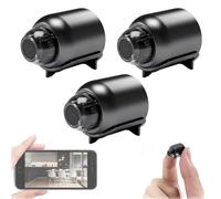 Générique Byandbyair Mini Camera, Mini 5g Wireless WiFi Camera 1080p HD, Minis Full HD SecurityCamera, Small SecurityCameras Wireless Hidden,for Home Security, Easy Installation (3Pcs)