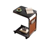 Générique C Shaped End Table - Movable C Shaped Sides Tabls | Double Layer Movable Side Table for Sofas and Bed, Sofa Tables That Slide Under for Saving, Small Snack CsTables for Living Room Bedroom