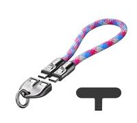 Générique C to C 240W Charging Cable with Wearable Bracelet Design, Crossbody Type-C Cord, Phone Lanyard Built in Cable for Most Phones (Pink,0.3m)