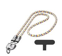 Générique C to C 240W Charging Cable with Wearable Bracelet Design, Crossbody Type-C Cord, Phone Lanyard Built in Cable for Most Phones (Rainbow,1.2m)