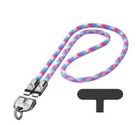 Générique C to C 240W Charging Cable with Wearable Bracelet Design, Crossbody Type-C Cord, Phone Lanyard Built in Cable for Most Phones (Pink,1.2m)