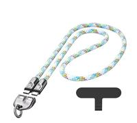 Générique C to C 240W Charging Cable with Wearable Bracelet Design, Crossbody Type-C Cord, Phone Lanyard Built in Cable for Most Phones (Blue,1.2m)