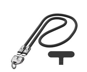 Générique C to C 240W Charging Cable with Wearable Bracelet Design, Crossbody Type-C Cord, Phone Lanyard Built in Cable for Most Phones (Black,1.2m)