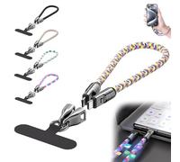 Générique C to C 240W Charging Cable with Wearable Bracelet Design, Includes Lanyard Patch, Plug & Go, Fast 240W Charging, 480Mbps Data Transfer, for Laptop, Tablet & Phone (0.3m/11.81in-ColorB)