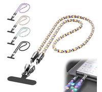 Générique C to C 240W Charging Cable with Wearable Bracelet Design, Includes Lanyard Patch, Plug & Go, Fast 240W Charging, 480Mbps Data Transfer, for Laptop, Tablet & Phone (1.2m/47.24in-ColorB)