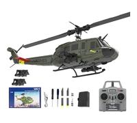 Générique C032 UH-1 RC Hélicoptère Jouets pour Adultes, 1/48 Échelle 2.4G 6CH RC Brushless Flybarless Helicopter, Modèle d'avion gyroscopique 6 Axes avec positionnement de Flux Optique,1 Battery