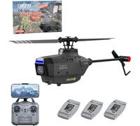 Générique C127AI Hélicoptère RC avec caméra 1080P, Drone Scout sans balais 2.4G 4CH, modèle d'avion gyroscopique 6 Axes, Version RTF,Noir