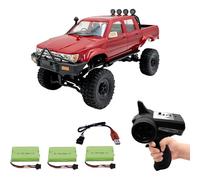 Générique C64-1 RC Voiture 1:16 Échelle RC Crawler RTR RC Rock Truck 4x4 Mode véhicule Tout-Terrain avec 3 Batteries améliorées de 1200mah pour Adulte